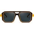 thumbnail image 2 of FEISEDY Square Aviator Sunglasses Men Women Retro Trendy 70s Aviator Sunglasses Plastic Frame B2939, 2 of 14
