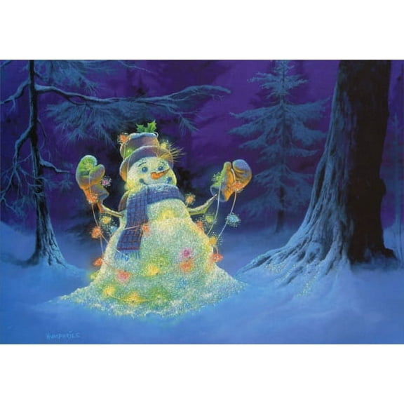 LPG Greetings Let it Glow Glitter Christmas Card (1 card/1 envelope)