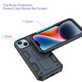 thumbnail image 5 of Dteck Holster Case with Belt Clip for iPhone 14 Plus, Heavy Duty Shell Holster Rugged Phone Cover with Kickstand Compatible with iPhone 14 Plus,Deep Blue, 5 of 5