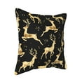 thumbnail image 2 of Bingfone Decorative Pillow Covers 20"X20" Christmas Gold Deers Couch Pillow Cases Modern Farmhouse Covers For Couch Sofa Bed, 2 of 9