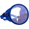 thumbnail image 1 of Máscara de esnórquel panorámica de silicona Máscara de esnórquel ovalada Accesorio para deportes acuáticos antivaho Máscara de buceo de una sola lente Campo de visión amplio Silicona antivaho (azul), 1 of 5