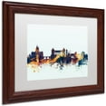 thumbnail image 2 of Trademark Fine Art "Rome Italy Skyline Blue" Canvas Art by Michael Tompsett, White Matte, Wood Frame, 2 of 4