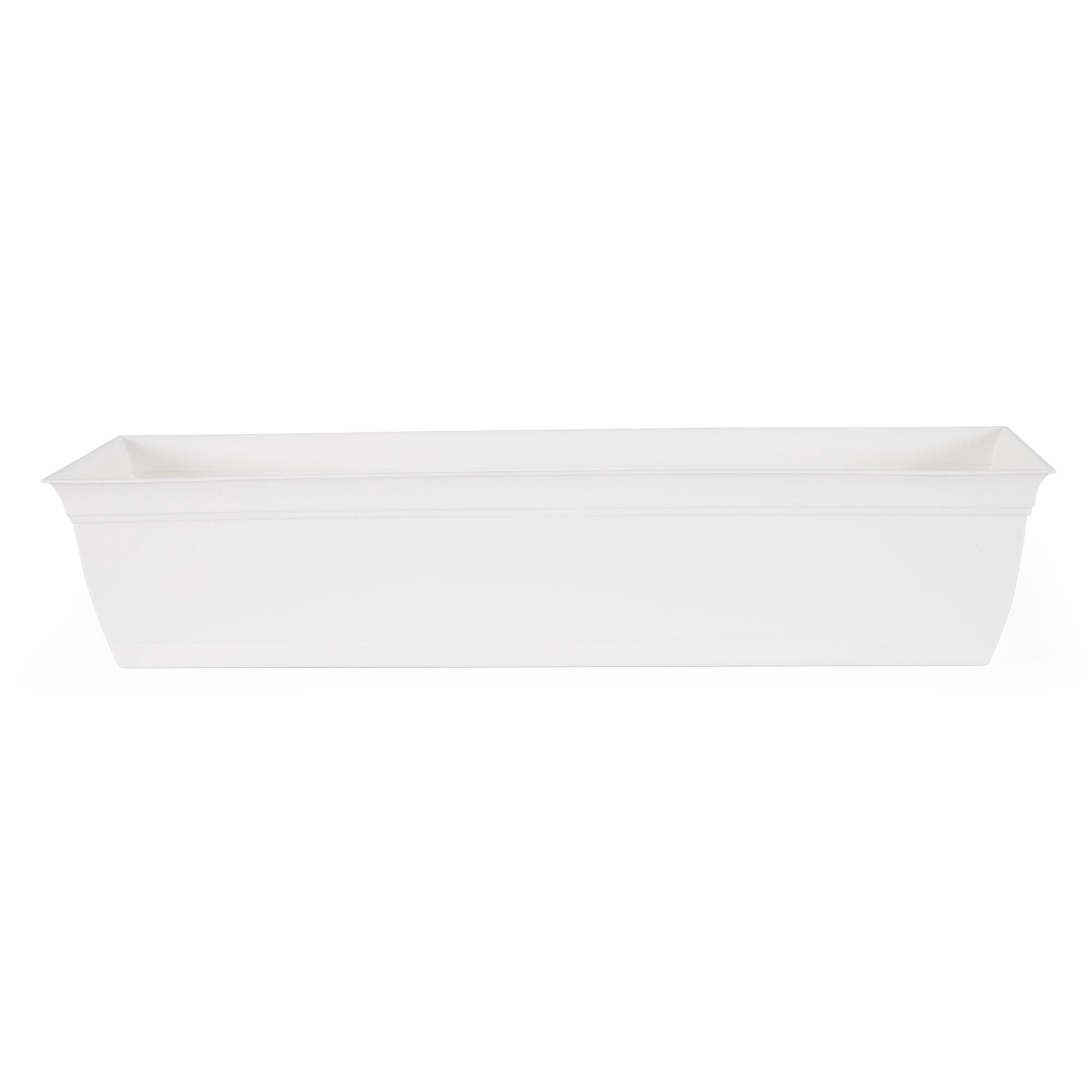 The HC Companies Window Flower Box with Removable Saucer, White (4 Pack)