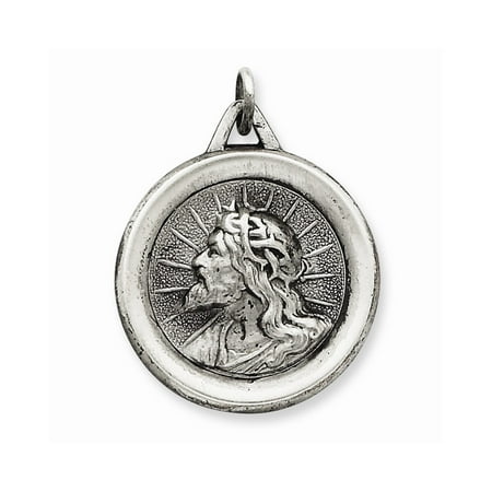 Sterling Silver Jesus Medal