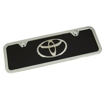 Toyota Logo Mini License Plate Kit (Chrome on Black)