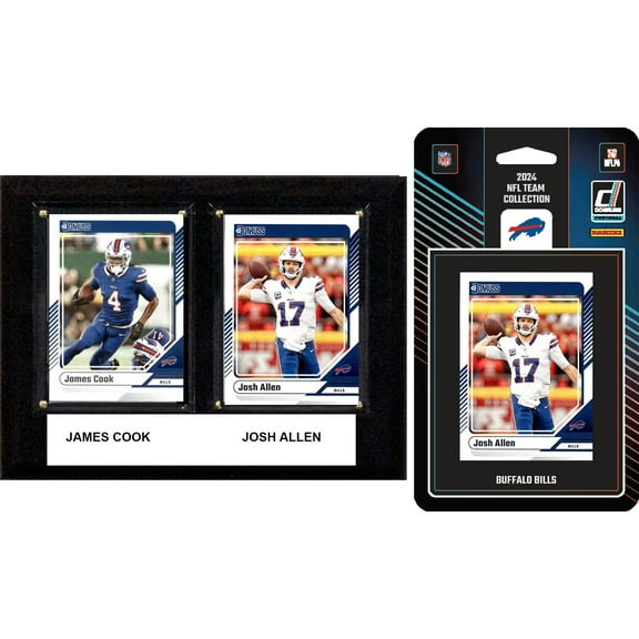 Buffalo Bills 6" x 8" Player Plaque & 2024 Team Trading Card Set