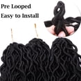 thumbnail image 5 of Benehair Goddess Locs Crochet Braids Curly Wavy Faux Locs Hair Extensions with Curly Ends Pre Looped Locs Synthetic for Women 20" Black, 5 of 9