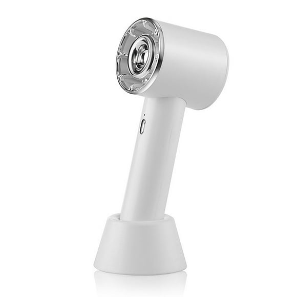 Billuyoard Ventilador portátil de plástico, de mano, 3 velocidades, ajustable, alimentado por batería, Motor sin escobillas, mesa, dormitorio, Electrodomésticos Blanco Billuyoard HA063709-01