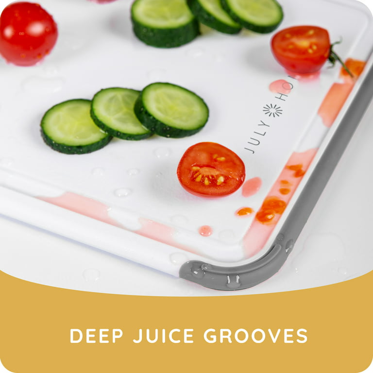 𝐁𝐏𝐀-𝐅𝐫𝐞𝐞 Cutting Boards for Kitchen - Plastic Cutting Board Set of  3, Dishwasher Safe Cutting Boards with Juice Grooves, Thick Chopping Boards  for Meat, Veggies, Fruits, Non-Slip (Black) 