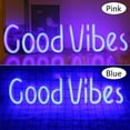 thumbnail image 3 of LED Neon Wall Signs Good Vibes Wall Decoration with On/Off Switch Art Light, 3 of 14
