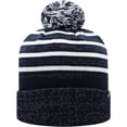 thumbnail image 2 of Women's Top of the World Navy Auburn Tigers Shimmering Cuffed Knit Hat with Pom, 2 of 2