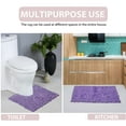 thumbnail image 6 of Home Weavers Bell Flower Collection 100% Cotton Non-Slip Bathroom Rug Set Machine Washable Heart Shape Bath Rug-25"x25", Bath Rug- 21"x34", Purple Color 2 Piece Bath rug set, 6 of 9