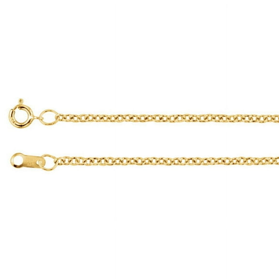 14K Yellow Gold Gold Filled 1.5mm Solid Cable 24" Chain