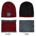 thumbnail image 4 of FZ FANTASTIC ZONE Mens Womens Winter Knit Beanie Hat Scarf Warm Cap Neck Warmer Set Fleece Lined,Red, 4 of 7