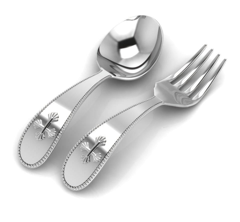 sterling silver baby spoon and fork