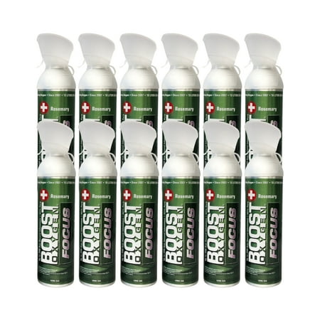 Boost Oxygen FOCUS Rosemary Aroma 10 L Canister Respiratory Support, 12 Pk