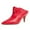 Red, variant on YDN Women Elegant Pointed Toe Clogs Mules Knots Slip On Kitten Low Heel Sandals Comfy Walking Party Dressy Shoes Size 7 Green