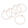 thumbnail image 2 of Long-Lasting Plated Brass Hoop Earrings Findings Real Platinum Plated Nickel Free Ring Light Gold 21 Gauge 31x0.7mm, 2 of 4