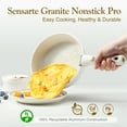 Sensarte Nonstick Pots and Pans Set with Detachable Handle, 8pcs
