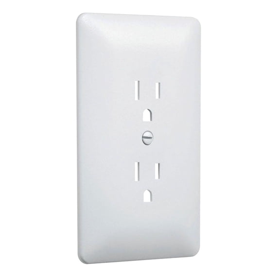 Taymac 2000W White 1-Gang Paintable Outlet Cover Wall Plate Frame