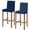 Navy Blue, variant on Turquoise Bar Stool Cover Set of 6, Farmhouse Solid Teal Color Modern Art Stretch Bar Chair Cover, Removable Washable Pub Counter Stool Chair Slipcover for Kitchen Dining Room Pub Cafe