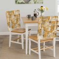 thumbnail image 5 of Orange City Chair Covers Set of 1 Retro Modern Abstract Orange Architecture Chair Back Covers Stretch Removable Washable Slipcovers Protector for Dining Room Kitchen Party Decor, 5 of 9