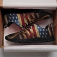 thumbnail image 3 of Chesapeake Bay Retriever Dog American Flag Running Shoes Sneakers Mesh Black Size 5, 3 of 5