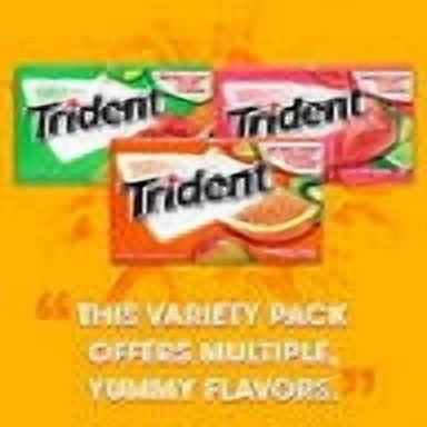TRIDENT GUM ASSORTED FRUIT SUGAR FREE TROPICAL TWIST WATERMELON TWIST ISLAND BERRY LIME 280CT