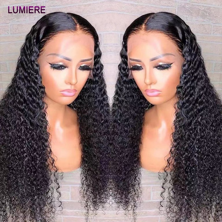 Lumiere Brazilian Kinky Curly Lace Front Human Hair Wigs 13  display picture 1