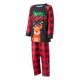 thumbnail image 1 of Pijamas Para La Familia Camiseta Con Estampado De Alce Y Letras NavideñAs A Juego Con Pantalones A Cuadros, 1 of 4