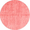 thumbnail image 1 of Ahgly Company Machine Washable Indoor Round Abstract Red Modern Area Rugs, 5' Round, 1 of 1