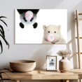 thumbnail image 3 of Elephant Stock Bears Bubble Gum Wall Art - Horizontal Canvas Wall Art - Living Room Wall Decor - Humor Canvas - White And Black Decor - 24" x 16", 3 of 8