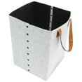 thumbnail image 2 of Laundry Basket with Handle Felt Cloth Collapsible Laundry Hamper Storage Bag, 2 of 9