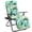Green Flower Leaf, variant on Outdoor Chaise Lounge Chair Cushion Waterproof 66 x 21 x 4 Inches Cotton Zero Gravity Chair Cushions with Ties, Soft Thickened Lounge Chair Cushions for Indoor Outdoor Furniture (Blue Leaves)