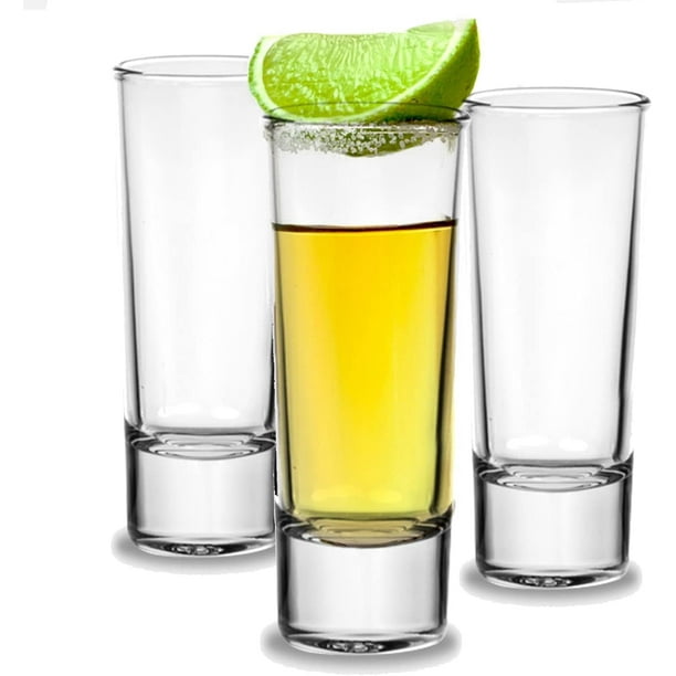 Juego de 3 Vasos Tequileros Modelo Islande Caballitos, Vidrio Frances Transparente, Capacidad 66.5ml