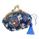 thumbnail image 2 of Monedero Zulema con hebilla pequeña soporte de cambio floral azul, 2 of 7