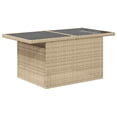 thumbnail image 3 of vidaXL 6 Piece Garden Sofa Set with Cushions Beige Poly Rattan, 3 of 5