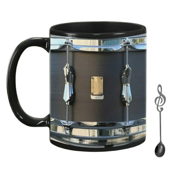 Vintage Drum Shaped Ceramic Mug Is A Hilarious And Perfect For Drumming Enthusiasts Made Of Ceramic It Features A Comfortable Grip