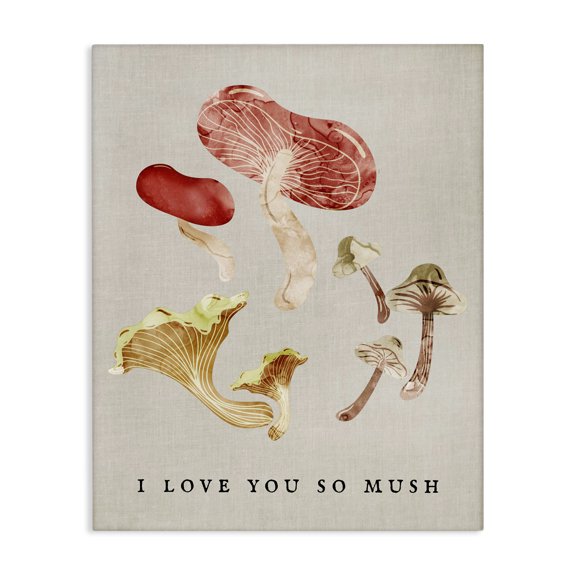 Stupell Industries Shabby Chic Love You So Mush Pun Canvas Art, 16 x 20, by Lil' Rue