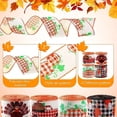 thumbnail image 3 of Papapt 4 Rolls Fall Pumpkin Craft Ribbons for Wreath Bows, 2.5"×5 Yards Thanksgiving Wired Edge Ribbons Orange Burlap Ribbon Autumn Leaves Wired Ribbons for Crafting Sewing DIY Crafts Supplies /J02, 3 of 8