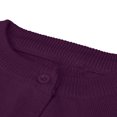 thumbnail image 5 of Ecqkame Fall Sweaters for Child Kid 2024 Girls Boys Crew Neck Cardigan Solid Sweatshirt Long Sleeve Button Up Loose Jacket Purple 1 Years, 5 of 8