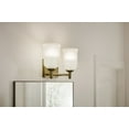 thumbnail image 5 of 45573NBR Kichler Lighting Shailene - 2 Light Bath Vanity Approved for Damp Locations - with Transitional inspirations - 8.25 inches tall by 12.5, 5 of 6