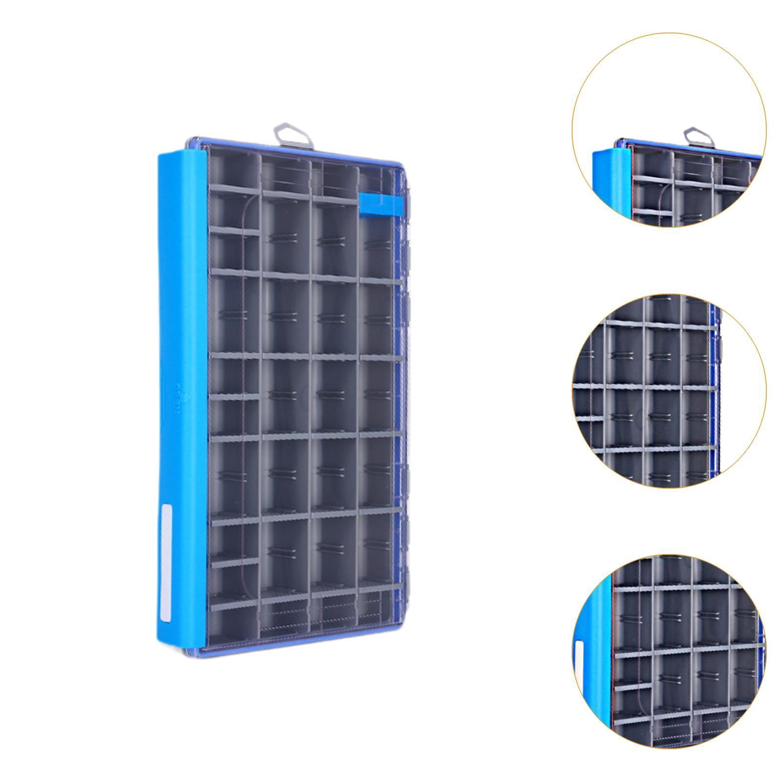 Miulika Fishing Tackle Box Organizer Multifunctional Waterproof Portable Fishing Tool Box with Removable Dividers Sturdy Lure Box Blue