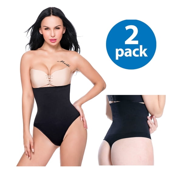 Women Waist Cincher Girdle Tummy Control Slimmer Sexy Thong Panty Shapewear, Kiwi-Rata