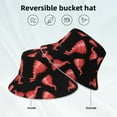 thumbnail image 5 of Unisex Tornado Bucket Hat Fisherman Cap Reversible Travel Sunhat With Reflective Stripe, 5 of 7