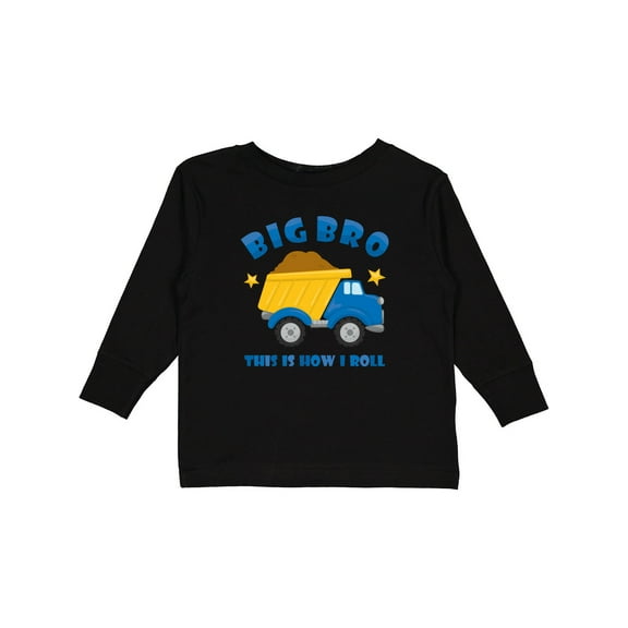 Inktastic Dump Truck Big Bro Boys Long Sleeve Toddler T-Shirt