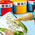 thumbnail image 4 of Pintura para vitrales, pintura artística para vitrales, pintura de colores para vidrios para artistas infantiles, amarillo anaranjado, 4 of 5