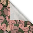 thumbnail image 3 of Ambesonne Spring Kitchen Curtains, Retro Tulips Flowers, 55"x45", Cocoa Coral Cream, 3 of 3