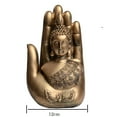 thumbnail image 6 of Thai Decor Palm Buddha Beautiful Handcrafted Antique Blessing Palm Buddha Idol Statue Decorative Showpiece (Gold), 6 of 6
