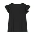 thumbnail image 4 of Mgmyaa Short Sleeve T-Shirt for Girls with Cute Flying Flutter Sleeves Summer 1/4 Sleeve Blouse Casual Ruffle Tee Tops, 4 of 8